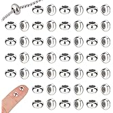 UNICRAFTALE 50pcs Silver Brass Round Stopper Beads 5mm x 2.5mm for DIY Jewelry Making