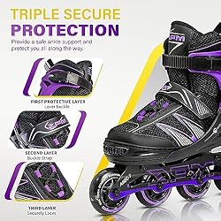2PM SPORTS Girls Adjustable Inline Skates, Fun