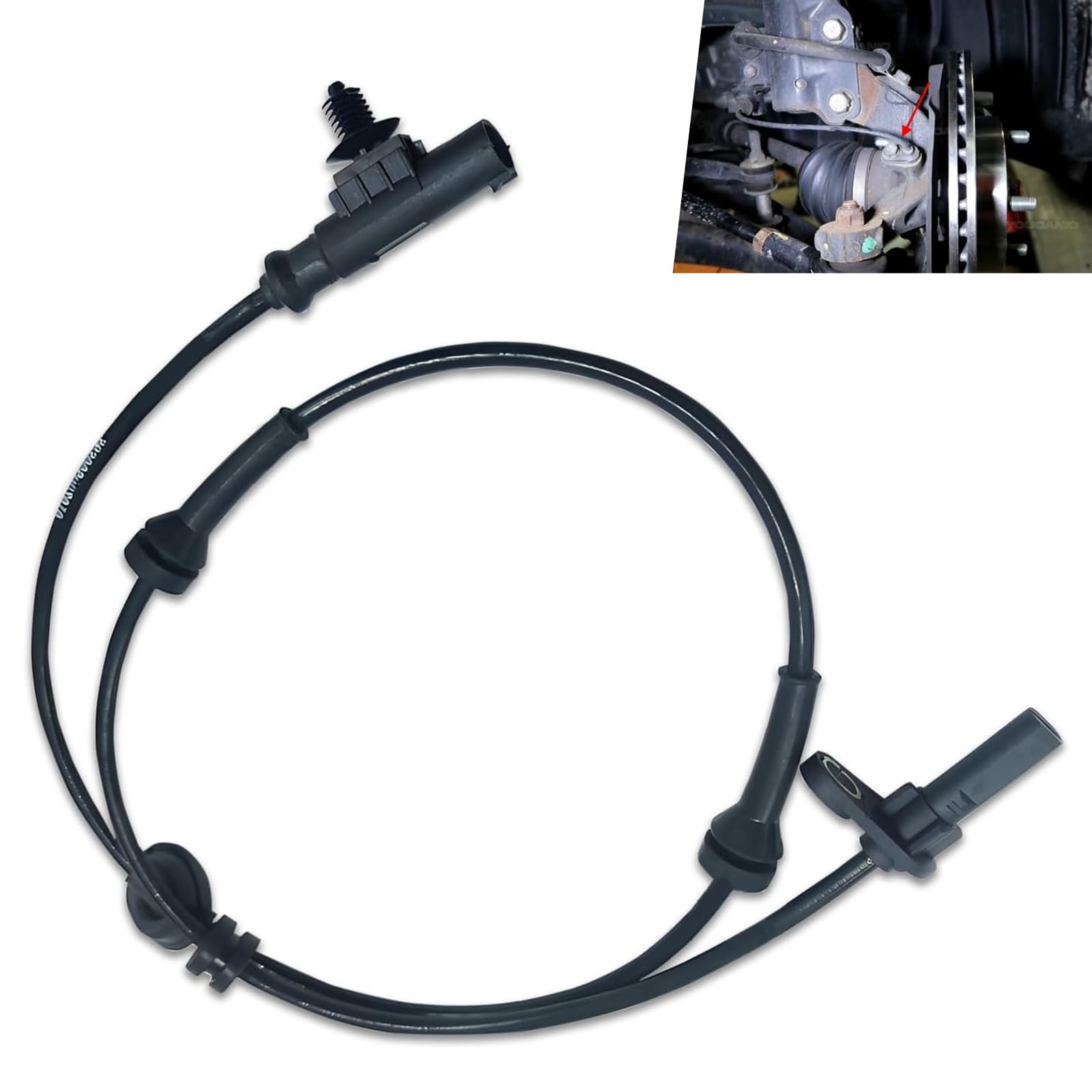 Photo 1 of dawfall Pack-1 Automobile Wheel Speed Sensor, Anti-Lock Brake System Rear Left ABS Sensor, Directly Installed Standard Accessories Replacement 3630050U2010, Compatible with Heyue Models (Black)