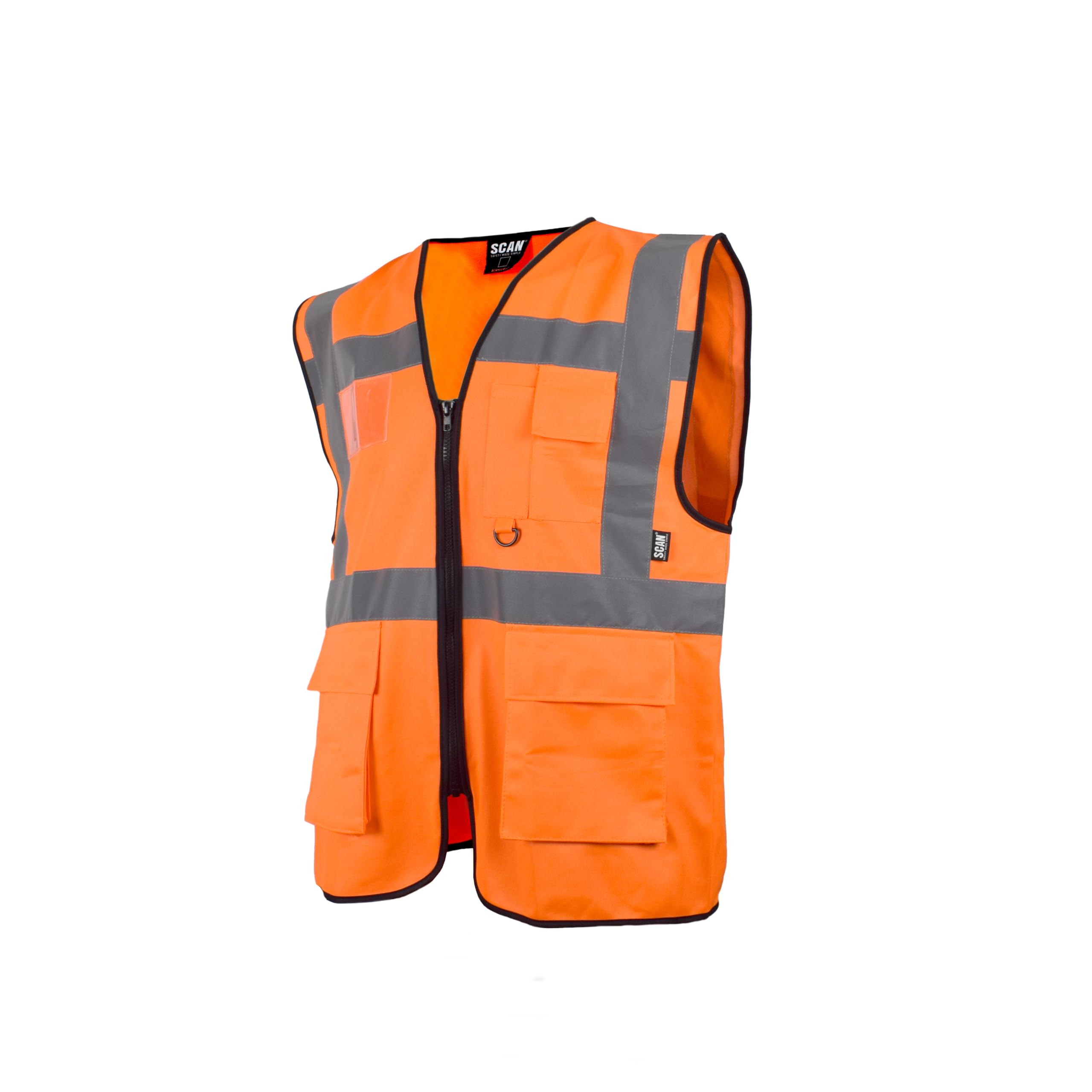 Scan Hi-Vis Utility Vest Waistcoat Orange - Railway Standard RIS-3279-TOM Size: XL