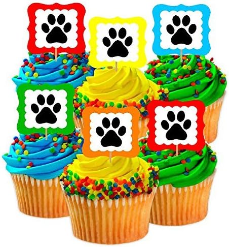 Dog Animal Paw Print Cake Cupcake Party Supplies Decoration