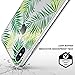 MOSNOVO Tropical Palm Leaves Pattern Designed for iPhone Xs Case/Designed for iPhone X Case,Clear Case with Design,TPU Bumper with Protective Hard Case Cover
