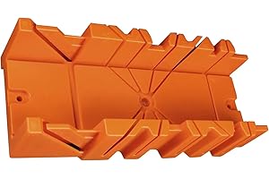 RASTKY Woodworking Mitre Box Tool 14-inch High Strength ABS Sawing 45/22.5/90 Degrees Cuts for Carpentry Professionals (12-in