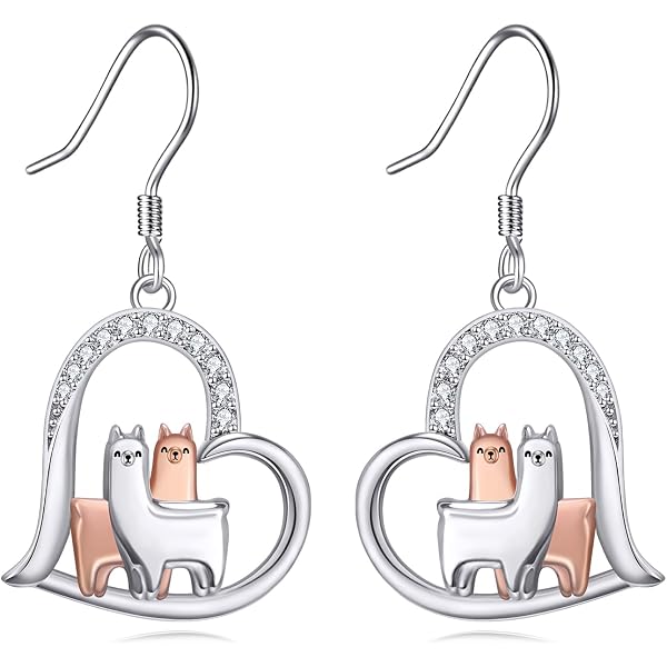 NEWEI Enamel Alpaca Earrings – Cute Animal Dangle Earrings For Women - View #9