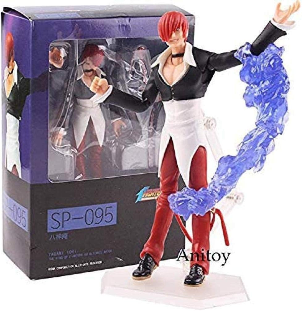 figurine The King of the Fighters 98 Ultimate Match Figma SP-094 Kyo Kusanagi/Figma SP-095 Iori Yagami PVC Collectible Figures Model Figma 095 with box-Figma_095 (Color : Figma 095)