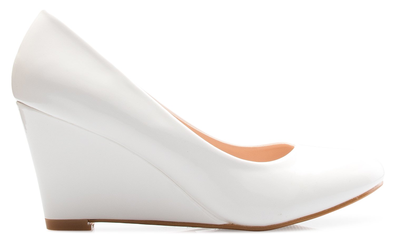 Olivia K Women's Kitten Low Wedge Heel - Cute Office Basic Casual Walking Shoe - Comfortable Easy Slip On Pump - Image 3