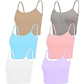 NEWITIN 4 Pack Spaghetti Strap Camisole Top Adjustable Strap Tank Top for Women