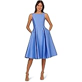Adrianna Papell Women's Sleeveless Tea Length Dress, Electric Ice, 12