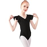 Twirbalux Girls Ballet Leotard, Girls Flutter Sleeve Dance Leotard for Ballet, Gymnastics