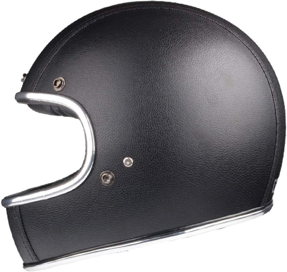 LDMET full face motorcycle helmet retro motorcycle hull jet off road biker helmets thompson hulls for motorcycle@jean leather_M YXTOUK (Color : Black leather-M)