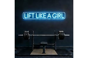 Lift Like A Girl Neon Sign 23 inches Dimmable Large Led Work Out Neon Light Up Signs Wall Decor for Home Gym Fitness Room Bed