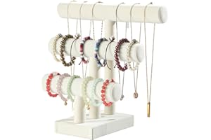 Ausalivan Bracelet Holder Stand,Bracelet Organizer Display for Selling,Bangle Organizer for Women,Watch Storage Holder for Men,Jewelry Business Supplies (Beige)