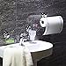 HASKO Accessories - Suction Cup Paper Towel Holder- Chrome Plated Stainless Steel Bar for Bathroom & Kitchen (Chrome)