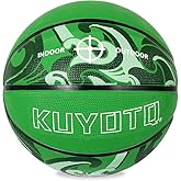 KUYOTQ Kids Toddler Youth Adult Size (3~7) Basketball Thickened Rubber or Leather Small Mini Basketball Soft Touch in & Outdoor Wear Resistant Basketball for Boys Girls Basketball Gifts (Deflated)