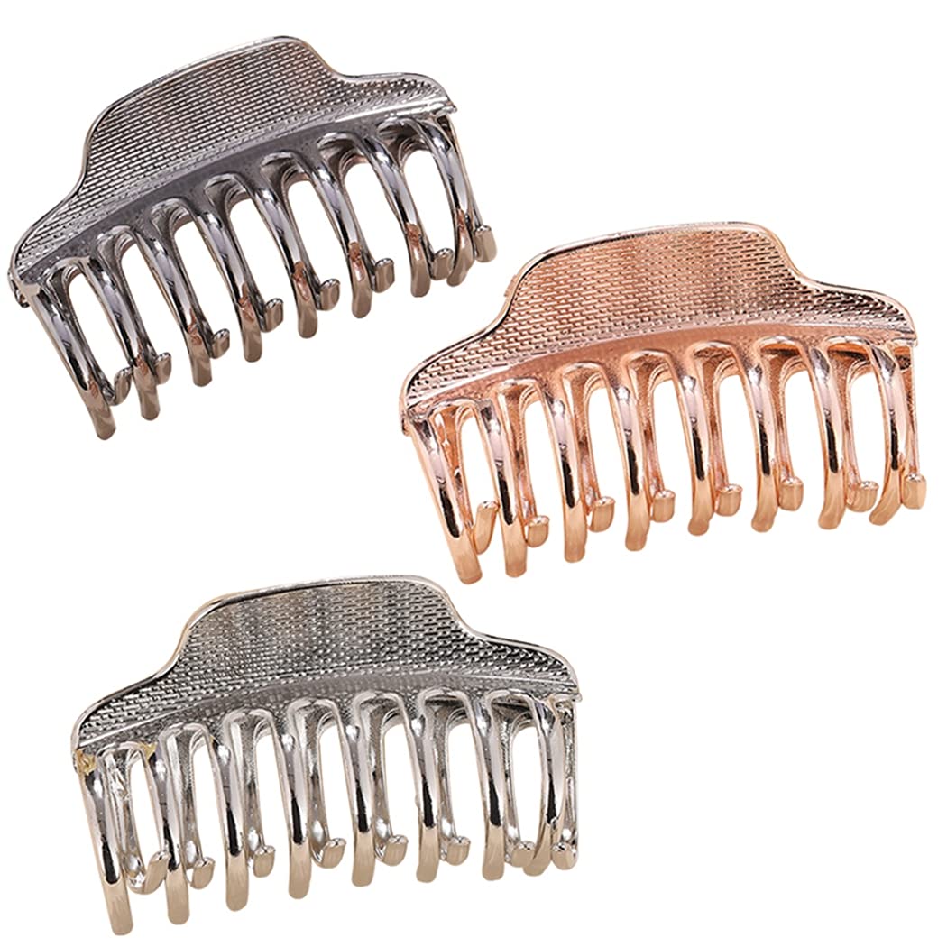 Anjetan Women Hair Claw Clips Nonslip 3PCS Strong Hold Decorative