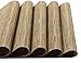Pauwer Placemats Set of 8 Heat Insulation Stain Resistant Placemat for Dining Table Durable Woven Vinyl Kitchen Table Placemats (Khaki)