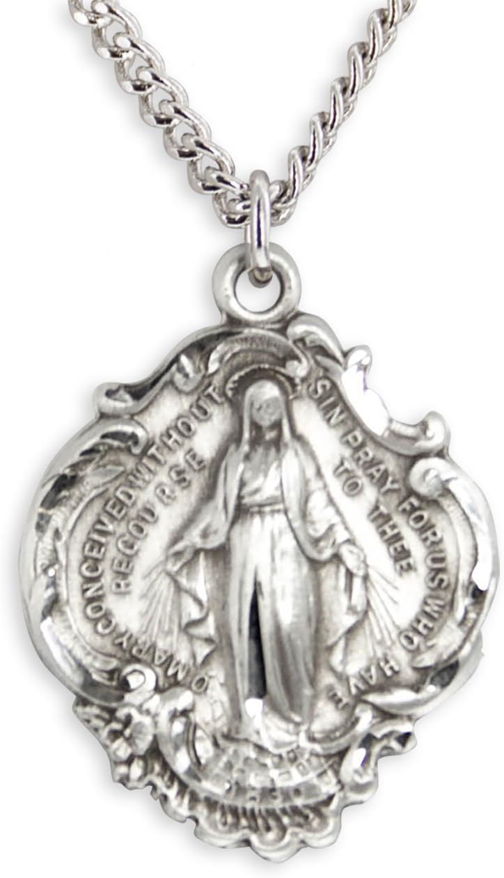 Heartland Store Hail Mary Prayer Sterling Silver Pendant + USA Made + Chain Choice