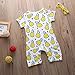 Baby Boys Girls Short Sleeve Full Pineapples Print Bodysuit