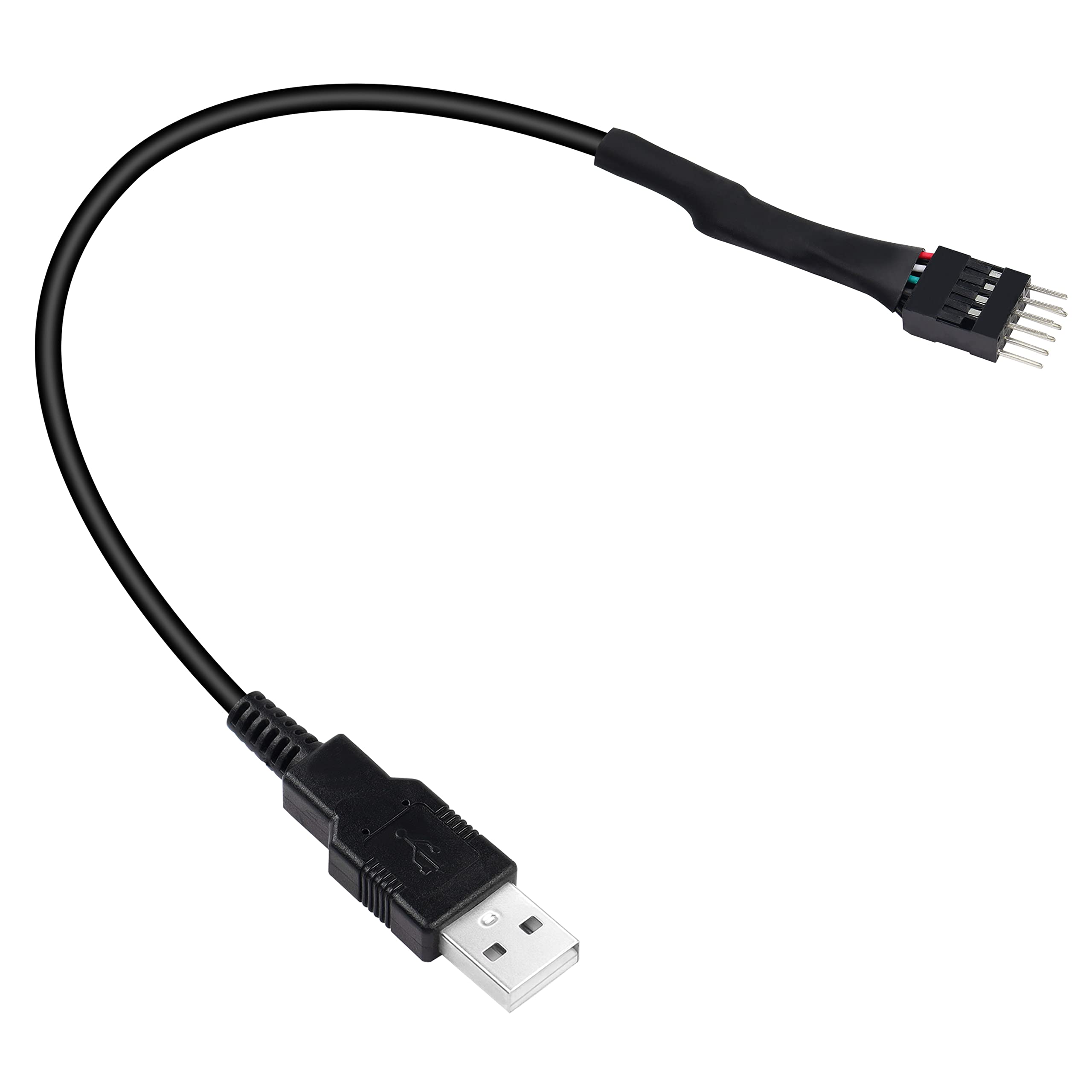 XMSJSIY USB A to 9 Pin Header Adapter 9 Pin Motherboard Male IDC to USB 2.0 Type A Male Extension Cord Extender Adapter Converter Cable - 20cm