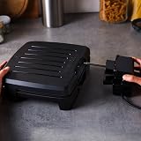 George Foreman Immersa Small Electric Grill Removable Control Panel Black view 6