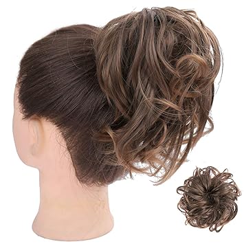 Amazon Com Prettywit Hair Extensions Wavy Messy Bun Piece Wig