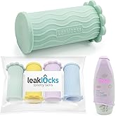LeakLocks® Toiletry Skins™ Elastic Sleeve for Leak Proofing Travel Container in Luggage. For Standard and Travel Sized Toilet