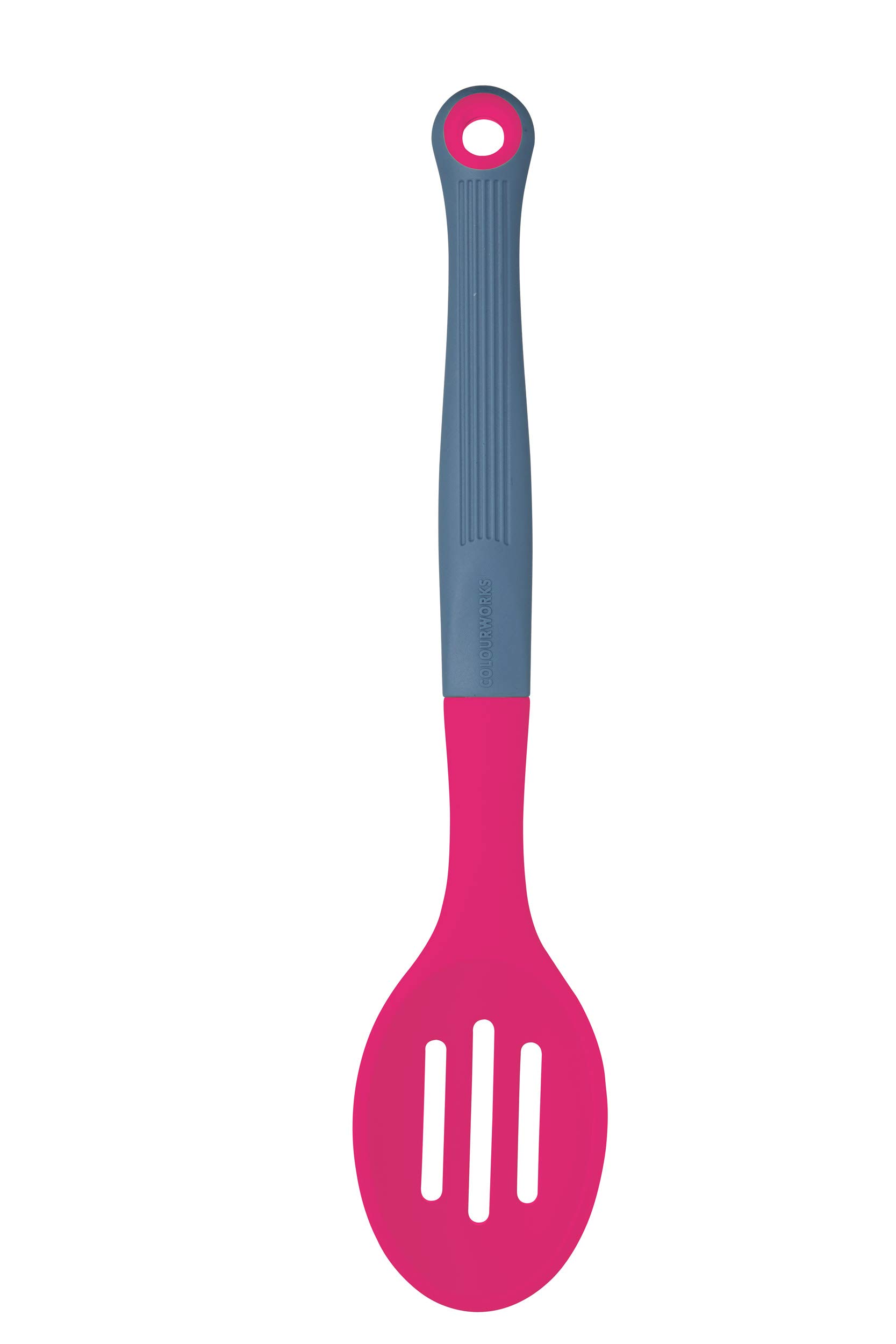Colourworks Slotted Spoon, Silicone, Raspberry, 27 cm, Rasberry