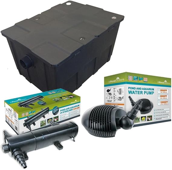 Koi Pond Large Filter Box System / Pond Pump / UV Steriliser / Flexible