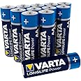 Varta Longlife Power AA Mignon LR06 Batteries (Pack of 12) Alkaline Battery - Made in Germany - Ideal for Toys, Torches, Controllers and Other Battery Operated Devices