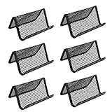 Miayon Pack of 6 Mesh Collection Business Card Holder (Black)