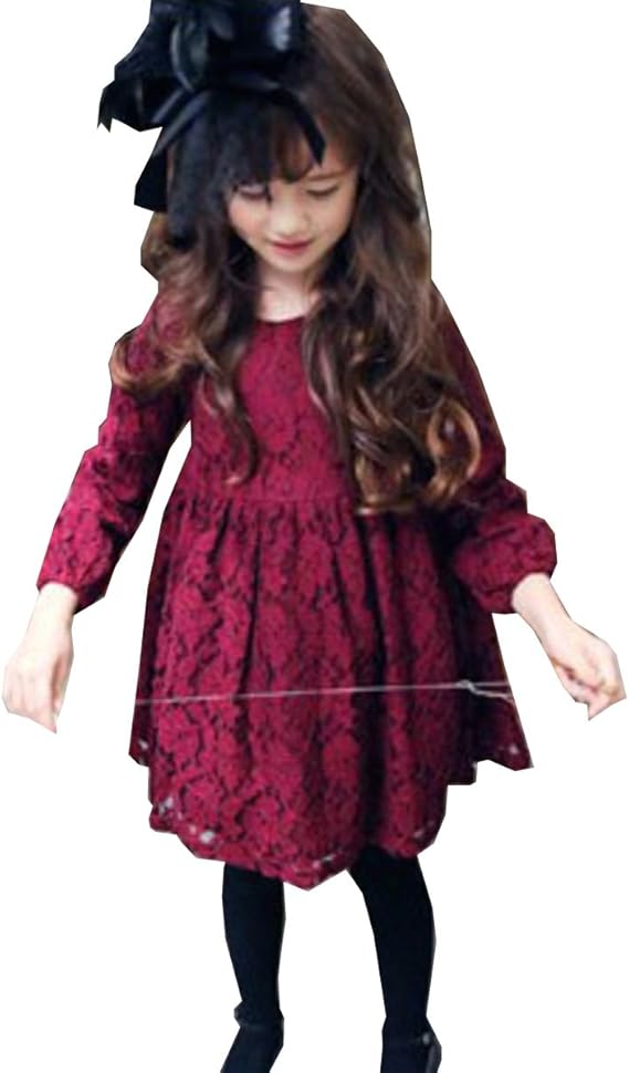 Amazon Prim And Proper プリムアンドプロパー 子供服 ガールズ ワンピース チュニック レース ワインレッド 発表会 結婚式 春 秋 冬 ワインレッド 160cm ワンピース チュニック 通販