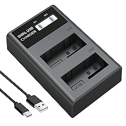 LP LP-E8 Battery Charger, LCD Display & Dual Slot