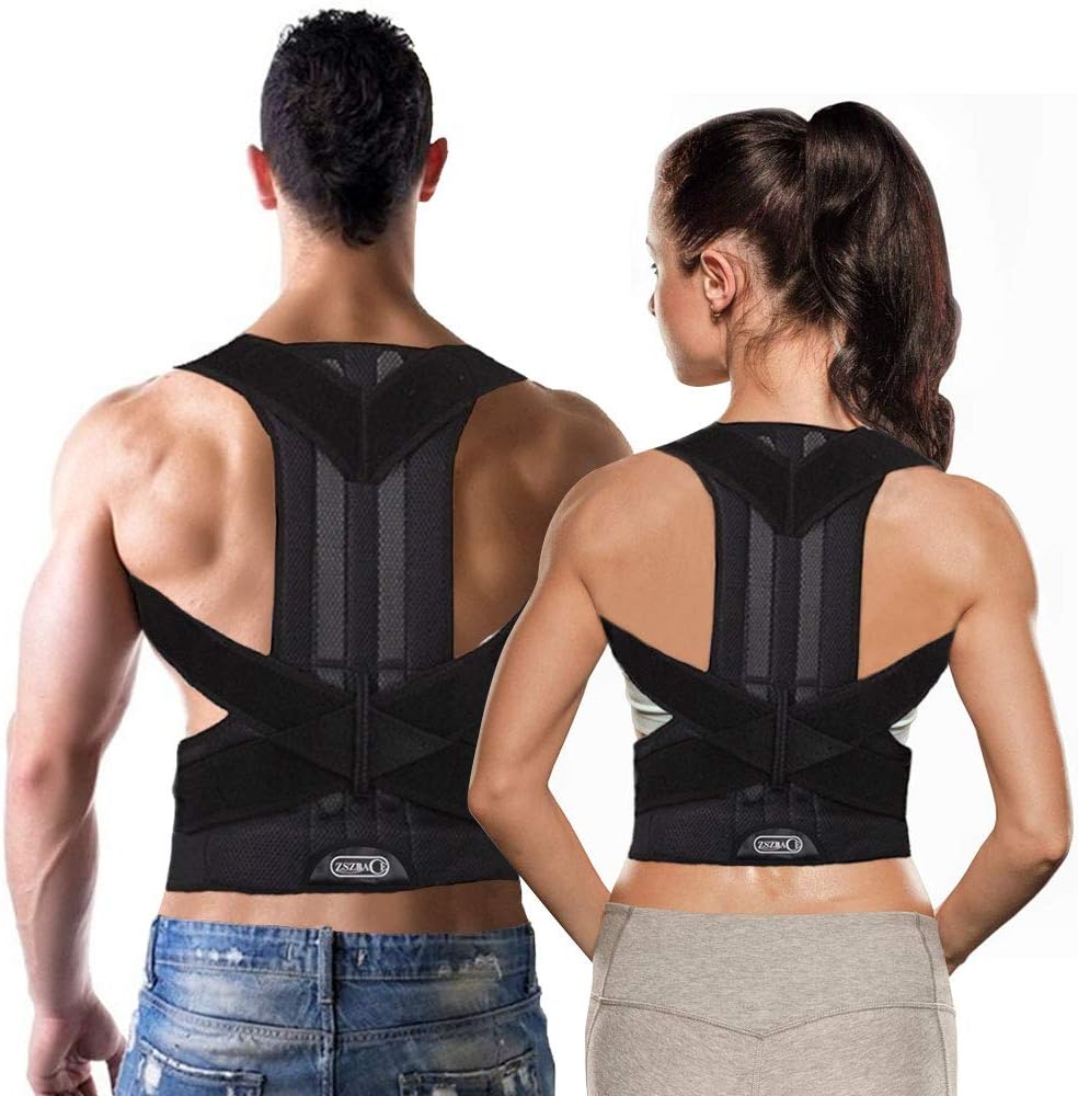 ZSZBACE Posture Corrector Adjustable Back Brace for Men and Women