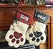 LO LORD LO Christmas Stocking for Pet Dog Cat Large Paw Stocking for Personalize (Green)
