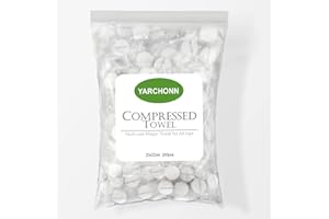 Yarchonn Face Towel Coin Sized Compressed Hand Towels 200pcs Portable Compact Disposable Cotton Wipes Tissues Handy for Outdo