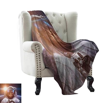 Amazon Com Mother Blanket Space Cat Brave Astronaut Kitty In