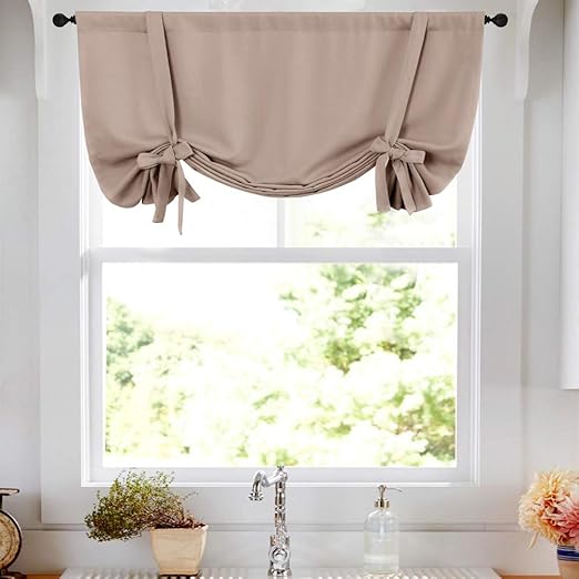 Amazon Com Tie Up Tier Curtain For Kitchen Windows Room Darkening