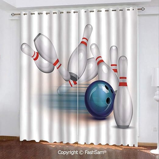 Printed Blackout Curtains Thrown Ball Scattered Pins Speed Hit Target Shot Score Decorative Darkening Panel For Bedroom 84 X84 Amazon Ca Home Kitchen
