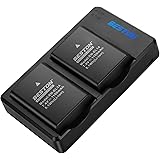 BESTON 2-Pack EN-EL14 / EN-EL14a Battery Packs and Rapid USB Charger for Nikon D3100 D3200 D3300 D3400 D3500 D5100 D5200 D530