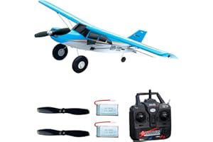 FLYCOLOR QIDI-560 M7 Off-Road Aircraft 3D RC Plane One-Key Hanging Stunt Fixed Wing with Wind Resistant Flight Control for Beginner and Experienced Ready to Fly(Blue)