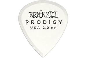 Ernie Ball Prodigy Guitar Picks, Mini, White 2.0mm, 6-pack (P09203)
