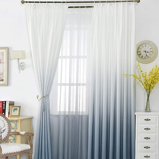 Amazon Com Curtains Princess Style Cotton Curtain Fabric Solid