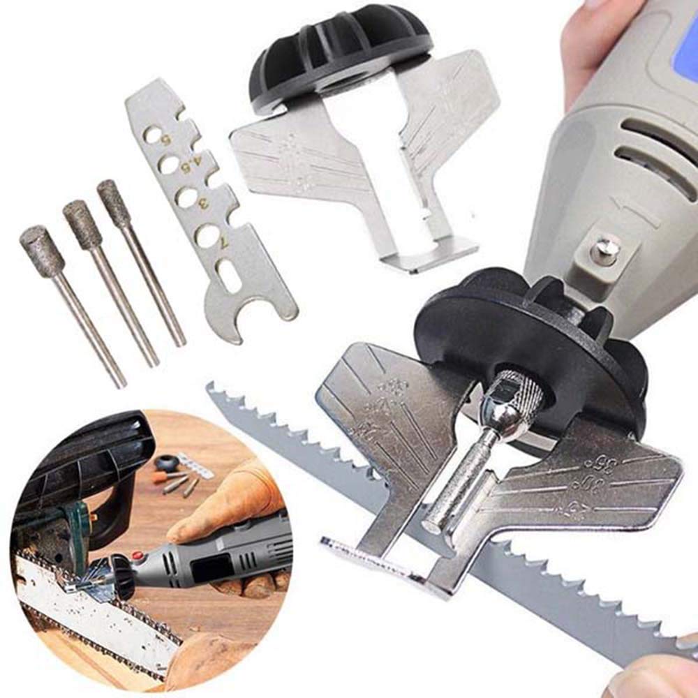 MZY1188 Chain Saw Sharpeners-Chainsaw Sharpening Kit，Electric Grinder Sharpening Sawtooth Grinding Tool，Polishing Attachment Set， Saw Chains Tool Drill