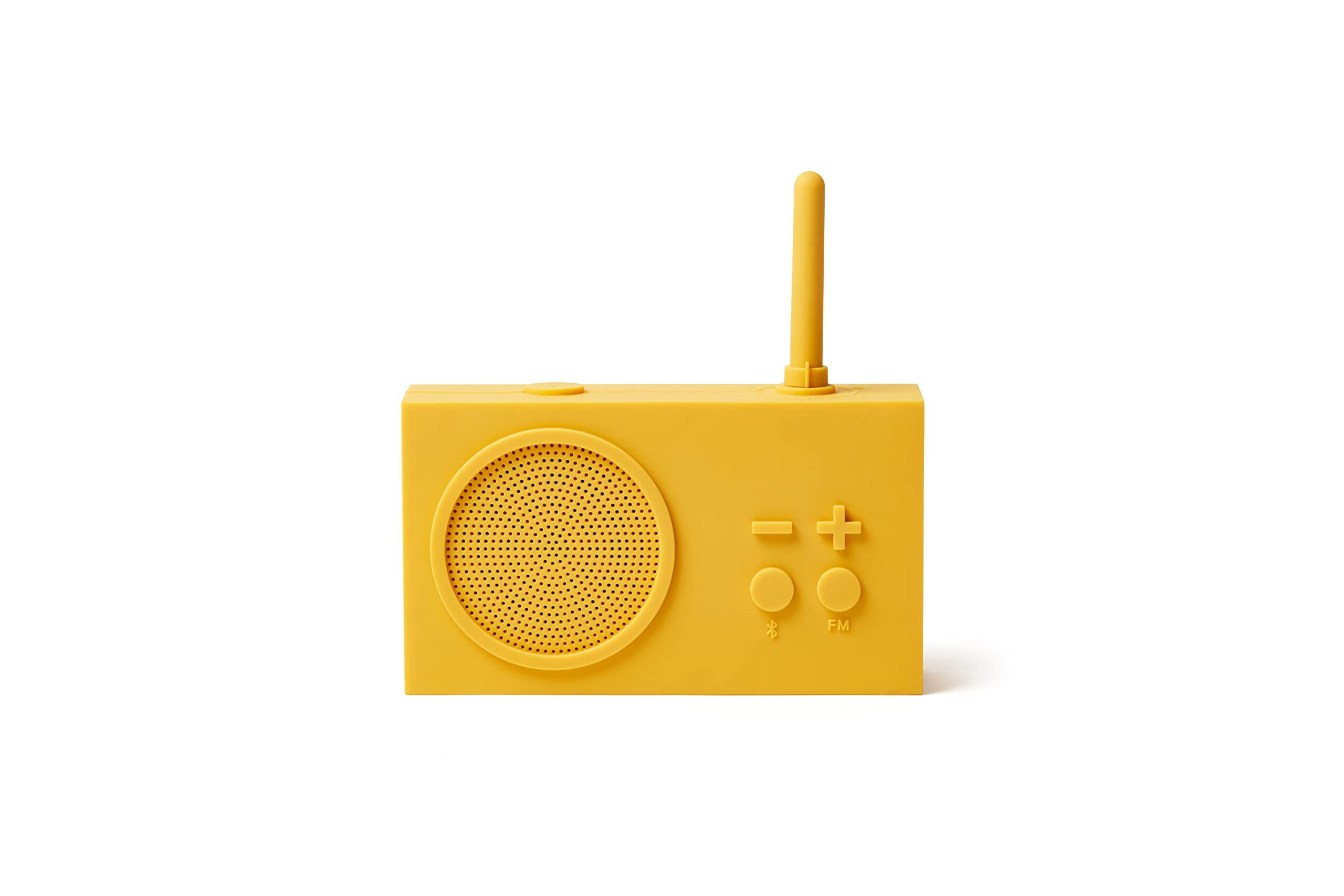 Lexon TYKHO 3 Wireless Bluetooth Speaker and FM Radio, Splashproof and rechargeable - Yellow
