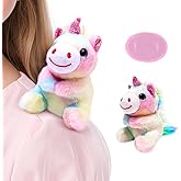 Yaozyety Unicorn Plush Shoulder Magnet Stuffed Animal Toys, Cute Plushies Gift Present for 3-8 Years Old Girls, Costume Accessories Shoulder Pals Kids Gifts