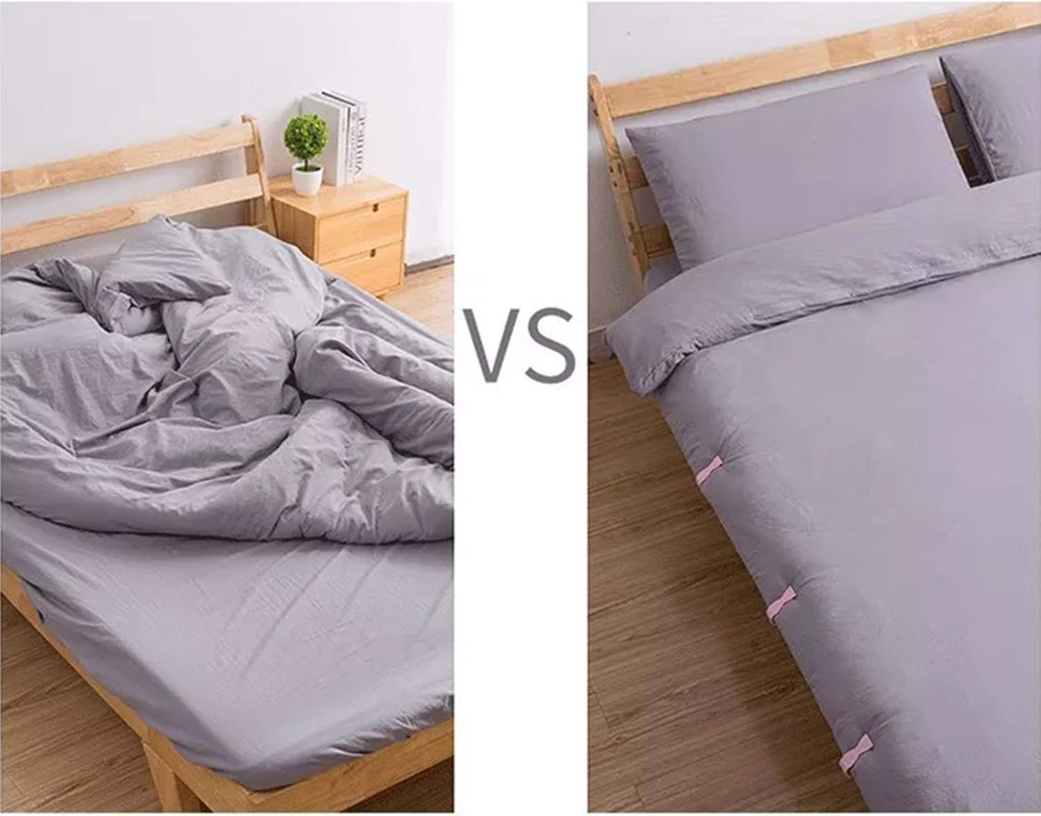 6 PCS Pinless Buckle Plastic Bed Sheet Grippers Clip Bed Sheet Fasteners Adjustable Anti-Slip Quilt Clips Fasteners for Duvet Comforter Blanket as Bedding Accessories Easy to Install Use and Remove: Home & Kitchen