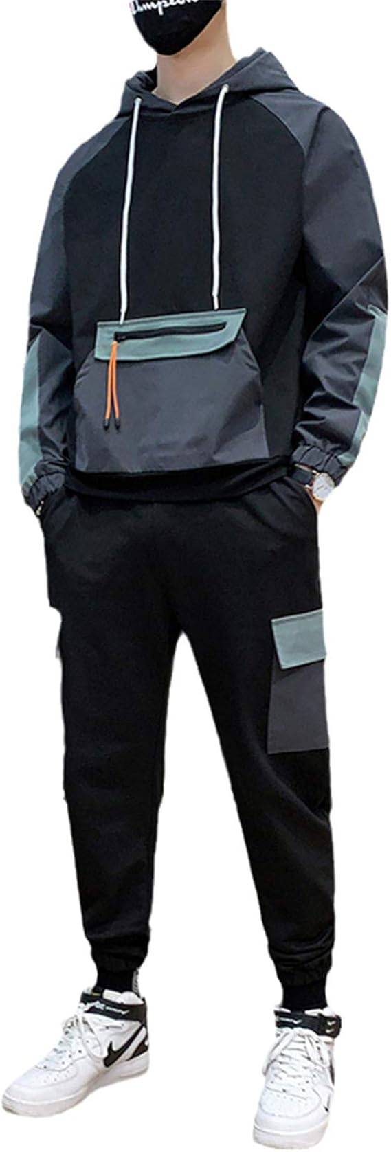 Herren Sportanzug Mit Kapuze - Sweatshirt & Hose Set Für Winter & Fitness