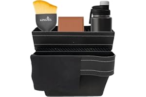 KINGALL Car Seat Gap Filler Organizer, 2 Pack Multifunctional Car Seat Organizer, Auto Console Storage with Cup Holders Carseat Gap Storage Organizer (Black)