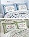 Collections Etc Summer Breeze Floral Pattern Pillow Sham, Green, Sham