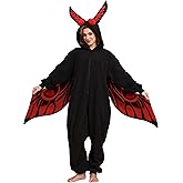 NAMHTOM Adult Black Fly Costume Onesie Fly Bug Pajamas Halloween Costumes Anime Cosplay pajamas for Men Women